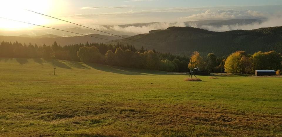 Chata Jeleni Drevenice S Vlastni Virivkou Horni Halze Kültér fotó